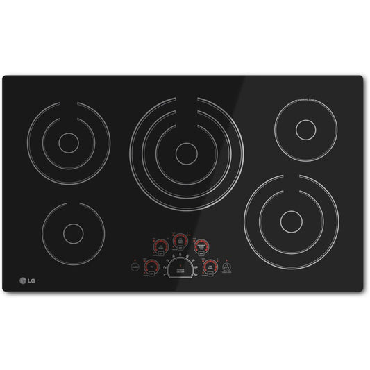 LG 36 in. Electric Radiant Cooktop with SmoothTouch Controls (LCE3610SB)