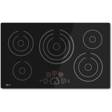 LG 36 in. Electric Radiant Cooktop with SmoothTouch Controls (LCE3610SB)