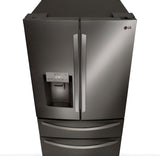 LG 36 in. 4-Door French Door Refrigerator in Black Stainless Steel 30 Cu. Ft. (LRMDS3006D)