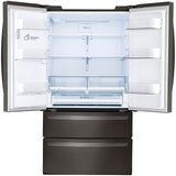 LG 36 in. 4-Door French Door Refrigerator in Black Stainless Steel 30 Cu. Ft. (LRMDS3006D)