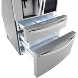 LG 36 in. 4-Door French Door Refrigerator with InstaView, Stainless Steel 30 Cu. Ft. (LRMVS3006S)