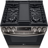 LG 30 in. 5.8 Cu Ft. Smart Wi-Fi Enabled Fan Convection Gas Slide-in Range with Air Fry & EasyClean (LSGL5833D)