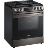 LG 30 in. 5.8 Cu Ft. Smart Wi-Fi Enabled Fan Convection Gas Slide-in Range with Air Fry & EasyClean (LSGL5833D)