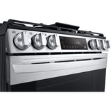 LG 30 in. 5.8-Cu Ft. Smart Wi-Fi Enabled Fan Convection Gas Slide-in Range with Air Fry and EasyClean (LSGL5833F)