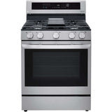 LG 30 in. 5.8-Cu. Ft. Gas Convection Smart Range with AirFry and InstaView, Stainless Steel (LRGL5825F)