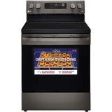 LG 30 in. 6.3-Cu. Ft. Electric Smart Range with EasyClean and AirFry Black Stainless Steel (LREL6323D)