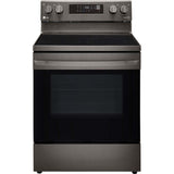 LG 30 in. 6.3-Cu. Ft. Electric Smart Range with EasyClean and AirFry Black Stainless Steel (LREL6323D)