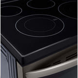 LG 30 in. 6.3-Cu. Ft. Electric Smart Range with InstaView and AirFry, Black Stainless Steel (LREL6325D)