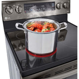 LG 30 in. 6.3-Cu. Ft. Electric Smart Range with InstaView and AirFry, Black Stainless Steel (LREL6325D)
