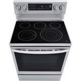 LG 30 in. 6.3-Cu. Ft. Electric Smart Range with InstaView and AirFry, Stainless Steel (LREL6325F)