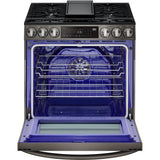 LG 30 in. 6.3-Cu. Ft. Smart Wi-Fi Enabled ProBake Convection InstaView Gas Slide-in Range with Air Fry, Black Stainless Steel (LSGL6335D)
