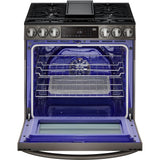 LG 30 in. 6.3-Cu. Ft. Smart Wi-Fi Enabled ProBake Convection InstaView Gas Slide-in Range with Air Fry, Black Stainless Steel (LSGL6335D)