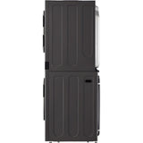 LG Single Unit Gas WashTower with Center Control, Black Steel (WKGX201HBA)