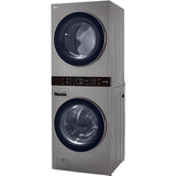 LG WashTower Single Front Load Unit with Center Control, 4.5-Cu. Ft. Washer and 7.4-Cu. Ft. Electric Dryer in Graphite (WKE100HVA)