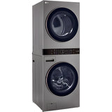 LG WashTower Single Front Load Unit with Center Control, 4.5-Cu. Ft. Washer and 7.4-Cu. Ft. Electric Dryer in Graphite (WKE100HVA)