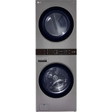 LG WashTower Single Front Load Unit with Center Control, 4.5-Cu. Ft. Washer and 7.4-Cu. Ft. Electric Dryer in Graphite (WKE100HVA)