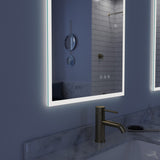 Arpella - Lucent 24 in. x 36 in. Wall Mounted LED Vanity Mirror with Color Changer, Memory Dimmer and Defogger - LEDCM2436