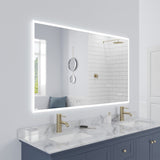 Arpella - Lucent 60 in. x 36 in. Wall Mounted LED Vanity Mirror with Color Changer, Memory Dimmer and Defogger - LEDCM6036