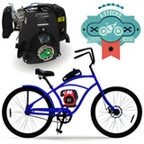 Switz Cruz + 4 Stroke Chain Drive Motorized Bike - SZ-CRUZ-MBLK + FH-ENGINE-4S + FH-TRANSKIT-4S + FH-HD4STROKEMP