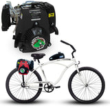 Tracer 26 Inch Men's Ace Beach Cruiser + 4 Stroke Friction Drive - FH-GASCAN2.5-BLK + FH-LNL-MOUNTING + FH-LOCKNLOAD-ENGINE + MB-TOUCH-M-BK