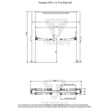 Triumph NTO-11A 11,000 lb Two Post Auto Lift - NTO-11A-1