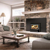 Osburn 1700 Wood Insert, Brushed Nickel & Large Faceplate, Black Trim - OB01705