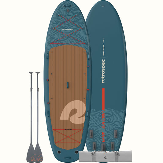 Retrospec Weekender Crew Multi-Person Inflatable Stand Up Paddle Board 12’ - 5745