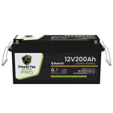 PowerTex Batteries PRO 12V 200Ah LiFePO4 Bluetooth Lithium Iron Phosphate Battery - PTL12200-PRO