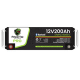 PowerTex Batteries PRO 12V 200Ah LiFePO4 Bluetooth Lithium Iron Phosphate Battery - PTL12200-PRO