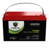 PowerTex Batteries 36V 50Ah LiFePO4 Lithium Iron Phosphate Battery - PTL3650