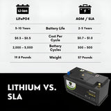 PowerTex 2008 BMW 335xi Car Battery BCI Group 49 / H8 Replacement Lithium LiFePO4 Automotive Battery - PTLG49