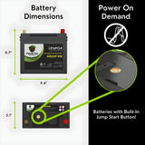 PowerTex 2020 Tesla Model Y Replacement Car Battery BCI Group 51R Lithium LiFePO4 Automotive Powertex Battery - PTLG51R-0-5