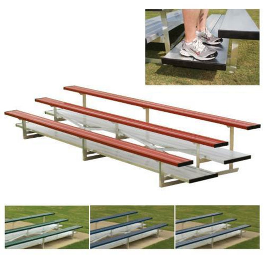 Bleacher Preferred Powder Coated Bleachers with Chain Link Fencing - NB0415CP