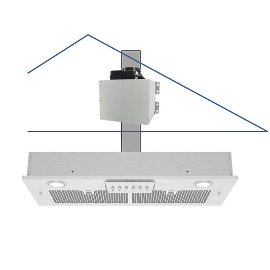 Awoco 11-3/4" Super Quiet Stainless Steel Range Hood, 800 CFM – RH-IT06-30-COLD