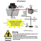 Awoco RH-SP08-BLW Powerful 8" Inline Blower Unit for Split Range Hoods, 4 Speeds, 8” Round Top Vent, 1000CFM - RH-SP08-BLW