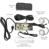 Awoco RH-SP08-BLW Powerful 8" Inline Blower Unit for Split Range Hoods, 4 Speeds, 8” Round Top Vent, 1000CFM - RH-SP08-BLW
