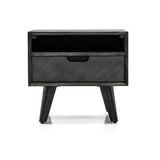 iDeal Mohave Acacia Wood 4-Piece Bedroom Set with Elegant Upholstered Bed and Spacious Storage Solutions - SETMVBDQN4A