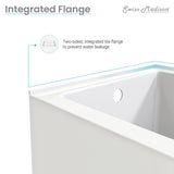 Swiss Madison Claire 60" x 32" Left-Hand Drain Drain Alcove Tub with Corner Apron - SM-AB570 - Backyard Provider