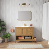 Swiss Madison Château 36" Bathroom Vanity in Natural Oak - SM-BV241 - Backyard Provider