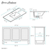 Swiss Madison Arles 48" Single, Bathroom Vanity in Honey - SM-BV811 - Backyard Provider