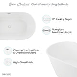 Swiss Madison Claire 60" Freestanding Bathtub - SM-FB590 - Backyard Provider