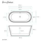 Swiss Madison Claire 60" Freestanding Bathtub - SM-FB590 - Backyard Provider