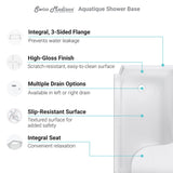 Swiss Madison Aquatique 60" x 32" Left Drain, Shower Base - SM-SB537W - Backyard Provider