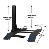 Tuxedo  6,000 lb Single Post Storage Lift - SP-6K-SS