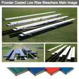 Bleachers 4 Row Powder Coated Low Rise Aluminum Bleachers - 40-42-BLCH-4ALPC