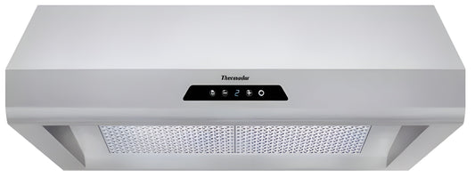 Thermador Masterpiece Series 30" Wall Mount Range Hood, 600 CFM, Halogen Lights, 4-Speed Touch Control, 7-Segment Display - HMWB30FS