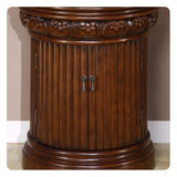 Silkroad Exclusive 24" Single Sink English Chestnut Bathroom Vanity With Travertine Ogee Edge Countertop - HYP-0160-T-24