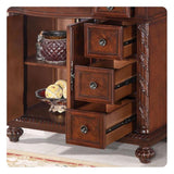 Silkroad 36" Left Side Single Sink Vanity, English Chestnut – HYP-0213-BB-UWC-36-L
