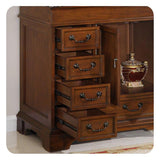 Silkroad 36" Single Sink Bathroom Vanity, English Chestnut, Baltic Brown Granite – HYP-0212-BB-UWC-36