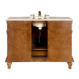 Silkroad 48" Rosewood Bathroom Vanity w/ Marble Top – HYP-0277-CM-UWC-48